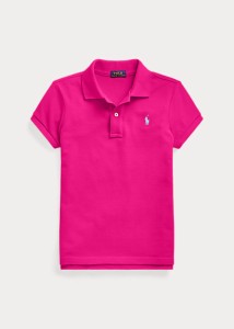 ラルフローレン 7-16 ガールズ/キッズ Polo Ralph Lauren Cotton Mesh Polo Shirt ポロシャツ 半袖 Aruba Pink 女の子