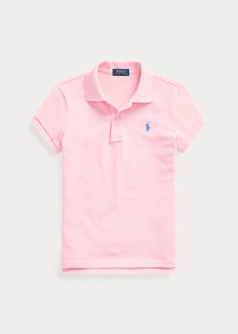 ラルフローレン 7-16 ガールズ/キッズ Polo Ralph Lauren Cotton Mesh Polo Shirt ポロシャツ 半袖 Carmel Pink 女の子