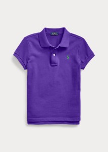 ラルフローレン 7-16 ガールズ/キッズ Polo Ralph Lauren Cotton Mesh Polo Shirt ポロシャツ 半袖 Chalet Purple 女の子