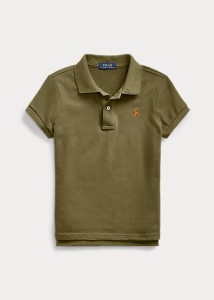 ラルフローレン 7-16 ガールズ/キッズ Polo Ralph Lauren Cotton Mesh Polo Shirt ポロシャツ 半袖 Defender Green 女の子