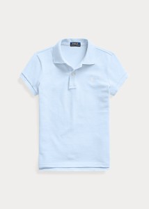 ラルフローレン 7-16 ガールズ/キッズ Polo Ralph Lauren Cotton Mesh Polo Shirt ポロシャツ 半袖 Elite Blue 女の子