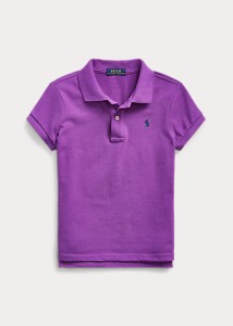  ラルフローレン 7-16 ガールズ/キッズ Polo Ralph Lauren Cotton Mesh Polo Shirt ポロシャツ 半袖 Paloma Purple 女の子