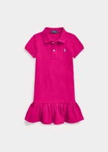  ポロ ラルフローレン 2-6X ガールズ/キッズ Polo Ralph Lauren Cotton Mesh Polo Dress ワンピース Aruba Pink 女の子