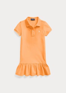 ポロ ラルフローレン 2-6X ガールズ/キッズ Polo Ralph Lauren Cotton Mesh Polo Dress ワンピース Key West Orange 女の子