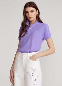 ポロ ラルフローレン レディース Polo Ralph Laure Classic Fit Mesh Polo Shirt ポロシャツ 半袖 Hampton Purple