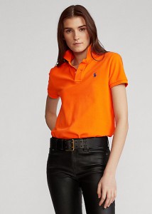 ポロ ラルフローレン レディース Polo Ralph Laure Classic Fit Mesh Polo Shirt ポロシャツ 半袖 Sailing Orange