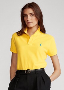 ポロ ラルフローレン レディース Polo Ralph Laure Classic Fit Mesh Polo Shirt ポロシャツ 半袖 Yellowfin