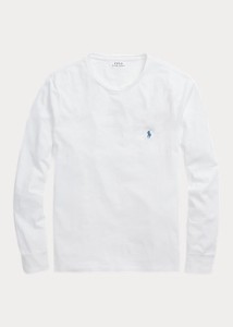 ポロ ラルフローレン メンズ Polo Ralph Laure Custom Slim Fit Jersey T-Shirt Tシャツ 長袖 White