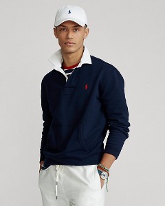 ポロ ラルフローレン ラグビー メンズ Polo Ralph Lauren The Cabin Fleece Rugby フリース 長袖 Cruise Navy