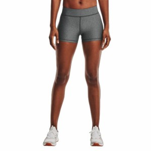 アンダーアーマー レディース ショートパンツ トレーニングパンツ Under Armour Heatgear Armour 3" Shorts - Charcoal Lt Heather/Metal