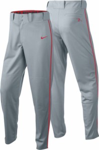 ナイキ メンズ ベースボールパンツ Nike Swingman Dri-FIT Piped Baseball Pants 野球 GREY/RED
