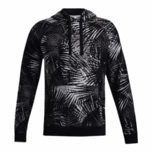 アンダーアーマー メンズ パーカー Under Armour Rival Fleece Sport Palm P/O Hoodie - Black/White