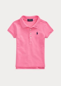 ラルフローレン 2-6X ガールズ/キッズ Polo Ralph Lauren Cotton Polo Shirt ポロシャツ 半袖 Baja Pink 女の子