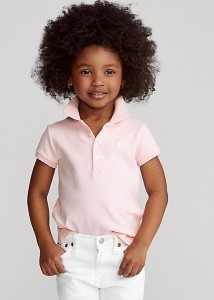 ラルフローレン 2-6X ガールズ/キッズ Polo Ralph Lauren Cotton Polo Shirt ポロシャツ 半袖 Bristol Pink 女の子