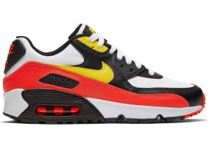 ナイキ キッズ/レディース エアマックス９０ Nike Air Max 90 GS スニーカー White/Chrome Yellow/Black