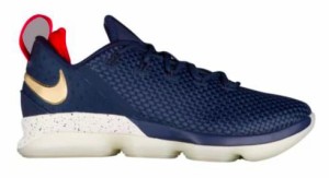 ナイキ メンズ レブロン１４ロー Nike Lebron 14 Low バッシュ Midnight Navy/University Red-Metallic Gold