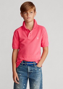 ラルフローレン 8-20 ボーイズ/キッズ Polo Ralph Lauren Cotton Mesh Polo Shirt ポロシャツ 半袖 Hot Pink 男の子