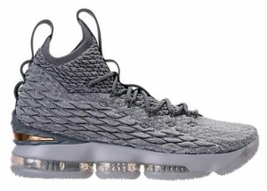 ナイキ メンズ バッシュ Nike Lebron 15 XV "City Edition" レブロン・ジェームズ バスケ Wolf Grey/Metallic Gold-Cool Grey