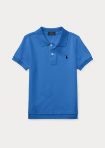  ラルフローレン 2T-7 ボーイズ/キッズ Polo Ralph Lauren Cotton Mesh Polo Shirt ポロシャツ 半袖 Blue 男の子