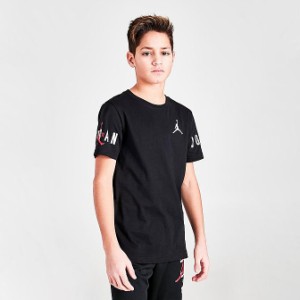 ジョーダン キッズ Tシャツ 半袖 Boys' Jordan Hbr T-Shirt - Black/White/Red