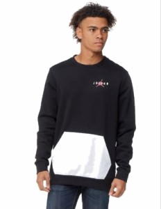 ジョーダン メンズ トレーナー Jordan Jumpman Air Fleece Crew スウェットシャツ Black/White/Gym Red