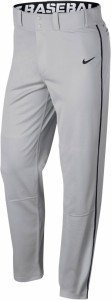 ナイキ メンズ ベースボールパンツ Nike Swoosh Piped Dri-FIT Baseball Pants 野球 GREY/BLACK