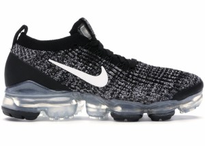 ナイキ レディース ヴェイパーマックス３ Nike Air Vapormax Flyknit 3 ランニングシューズ Black/White/Metallic Silver