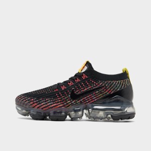 ナイキ レディース ヴェイパーマックス３ Nike Air Vapormax Flyknit 3 ランニングシューズ Black/Black/Blue Fury/Sonic Yellow