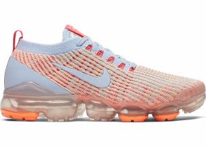 ナイキ レディース ヴェイパーマックス３ Nike Air Vapormax Flyknit 3 ランニングシューズ Hydrogen Blue/Hydrogen Blue/Orange