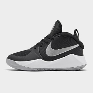 ナイキ キッズ/レディース Nike Team Hustle D 9 GS バッシュ ミニバス Black/Metallic Silver/Wolf Grey/White