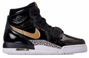 エアジョーダン キッズ/レディース レガシー Air Jordan Legacy 312 GS スニーカー Black/Metallic Gold/White