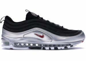 ナイキ メンズ エアマックス９７ Nike Air Max 97 Silver Black スニーカー BLACK/VARSITY RED-METALLIC