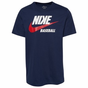 ナイキ メンズ Tシャツ 半袖 Nike Futura Baseball T-Shirt - Navy/University Red