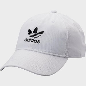 アディダス オリジナルス キャップ adidas Originals Precurved Washed Strapback Hat 帽子 White/Black