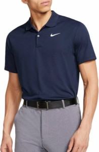 ナイキ メンズ ゴルフウェア Nike Dri-FIT Victory Golf Polo ポロシャツ 半袖 OBSIDIAN