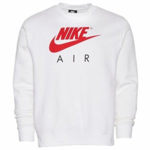ナイキ メンズ スウェットシャツ Nike Air Crew Fleece - White/Red