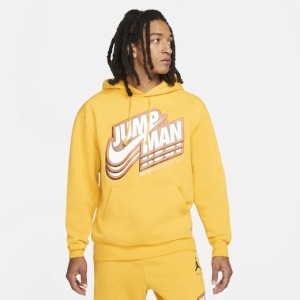 ナイキ メンズ パーカー Nike Jumpman Core Fleece Pullover - Pollen/White