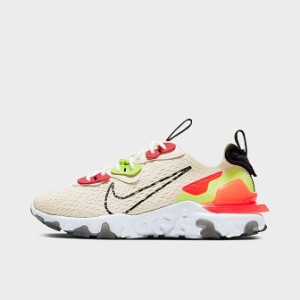 ナイキ レディース シューズ Nike React Vision ランニングシューズ Pale Ivory/Volt/Laser Crimson/Black