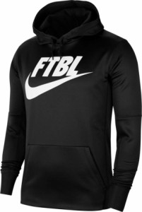 ナイキ メンズ Nike Men's Therma Football Hoodie パーカー BLACK/WHITE フーディー プルオーバー