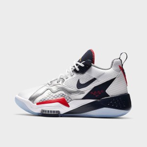 ジョーダン キッズ/レディース Jordan Zomm 92 GS バッシュ ミニバス White/True Red/Metallic Silver/Obsidian