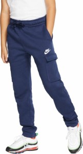 ナイキ キッズ スウェットパンツ Nike Club Fleece Cargo Pants GS カーゴパンツ 子供服 MIDNIGHT NAVY/WHITE