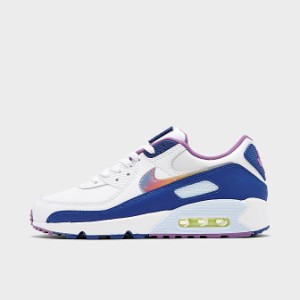 ナイキ メンズ エアマックス９０ Nike Air Max 90 SE スニーカー White/Washed Blue/Hyper Coral