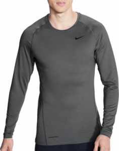 ナイキ メンズ Nike Men's Pro Warm Long Sleeve Shirt Tシャツ 長袖 ロンT IRON GREY/BLACK