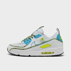 ナイキ メンズ エアマックス９０ Nike Air Max 90 SE Worldwide スニーカー White/Blue Fury/Black/Volt