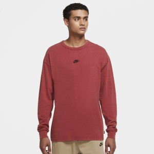 ナイキ メンズ 長袖ロンT Nike Premium Long Sleeved T-Shirt - Pomegranate/Black