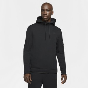 ナイキ メンズ パーカー Nike Tech Fleece Pullover Hoodie - Black/Black