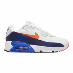 ナイキ キッズ ジュニア スニーカー エアマックス90 Nike Air Max 90 PS - Summit White/Safety Orange/Midnight Navy