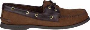 スペリートップサイダー メンズ ボートシューズ Sperry Men's Authentic Original Leather Boat Shoes - Brown