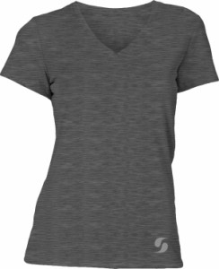 ソフィー レディース Tシャツ Soffe Juniors' Performance V-Neck T-Shirt - Grey Heather