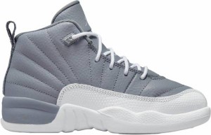 ジョーダン キッズ ジュニア バッシュ Jordan Kids' PS Jordan 12 Retro - Stealth/White 白 ホワイト バスケットシューズ ミニバス 子供